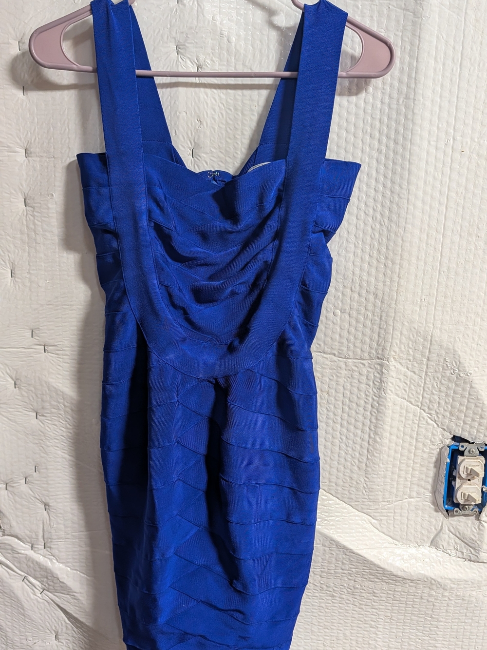 Akira Chicago Black Label Sculpted Royal Blue Mini Dress